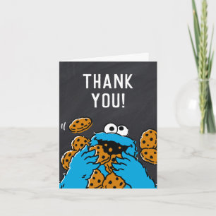 Remerciements Carte de remerciement d'anniversaire de Cookie Mon