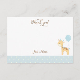 Remerciements Carte de remerciement d'anniversaire de girafe mig
