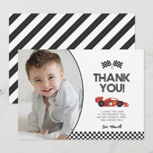 Remerciements Carte de remerciement d'anniversaire de voiture de