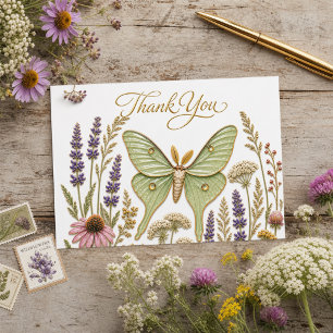Remerciements Carte de remerciement d'anniversaire Fleur sauvage