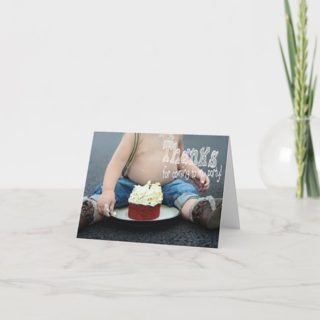 Remerciements Carte de remerciement d'anniversaire mignonne et g (Devant)