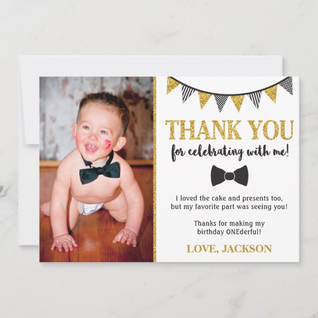 Remerciements Carte de remerciement d'anniversaire Mr. ONEderful (Devant)