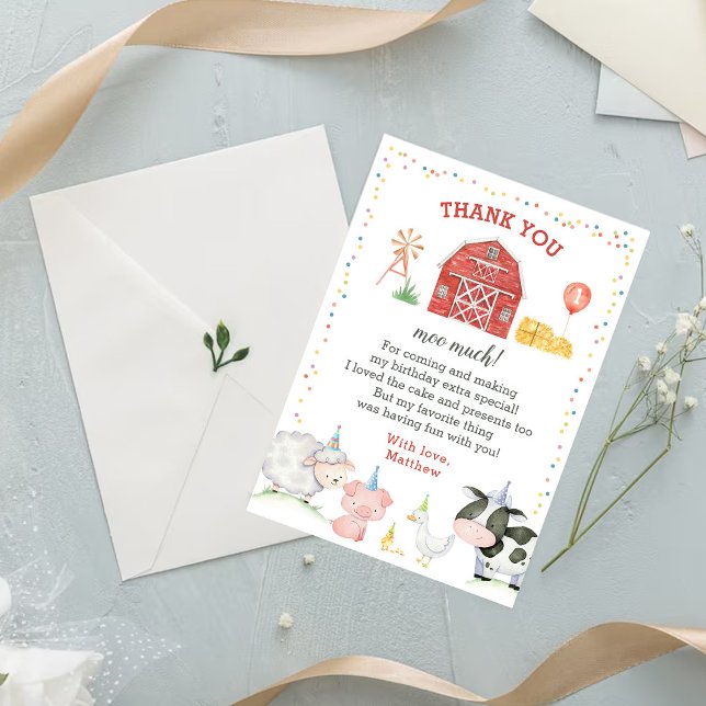 Remerciements Carte de remerciement d'anniversaire pour animaux  (Créateur téléchargé)