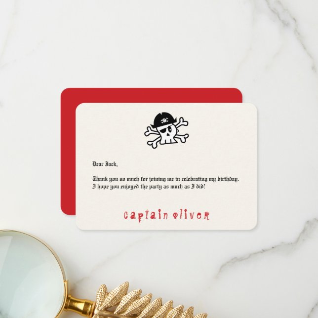 Remerciements Carte de remerciement d'anniversaire pour enfants  (Devant/Arrière en situation)