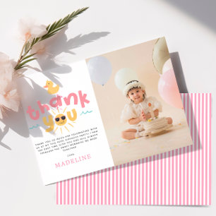 Remerciements Carte de remerciement d'anniversaire pour fille av