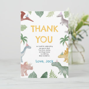 Remerciements Carte de remerciement d'anniversaire pour garçon a