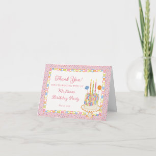 Remerciements Carte de remerciement d'anniversaire Rose Cue le C