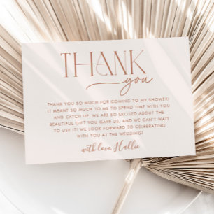 Remerciements Carte de remerciement de babille minimale Bohème n