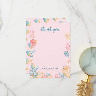 Remerciements Carte de remerciement de Baby Shower Animaux Sous