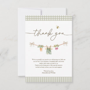 Remerciements Carte de remerciement de Baby Shower 'Green Locall