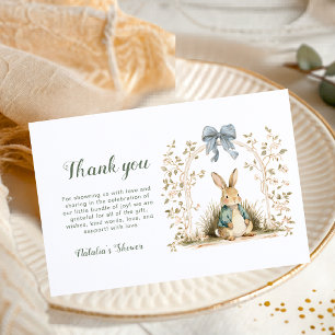 Remerciements Carte de remerciement de baby shower Lapin Floral
