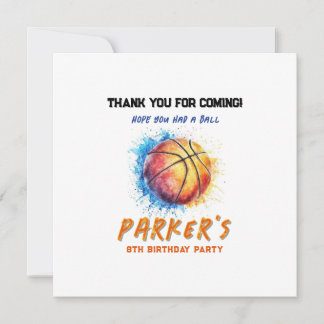 Remerciements Carte de remerciement de basketball