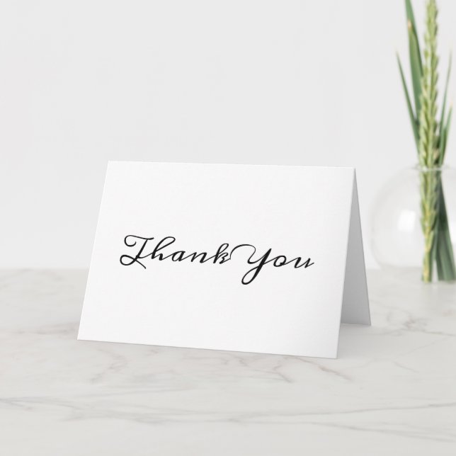 Remerciements Carte de remerciement de calligraphie d'écriture m (Devant)