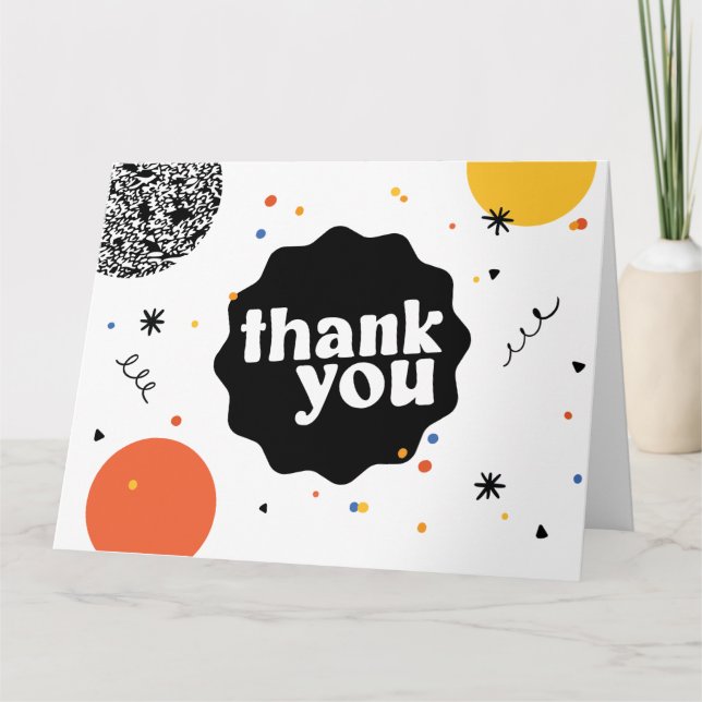 Remerciements Carte de remerciement de célébration mignonne (Devant)