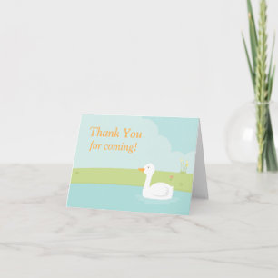 Remerciements Carte de remerciement de fête Canard Blanc