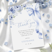 Carte de Remerciement de Fête de Mariage Florale à