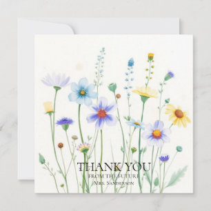 Remerciements Carte de remerciement de fiançailles abeille fleur
