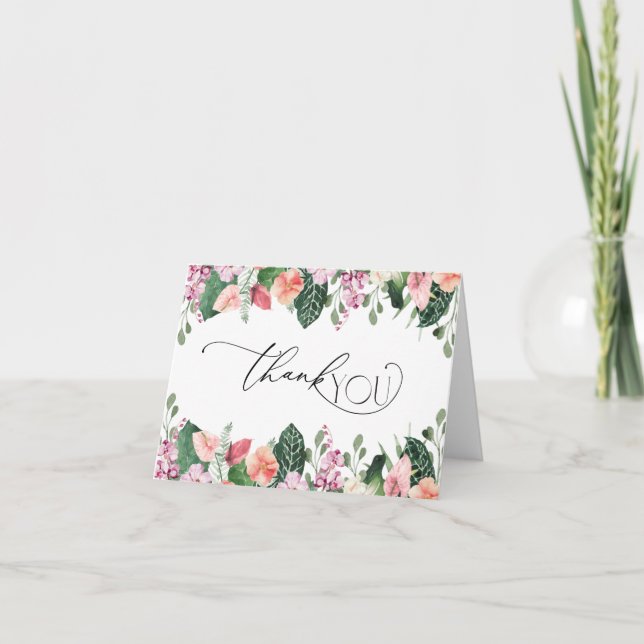 Remerciements Carte de remerciement de fiançailles au style d'Hi (Devant)