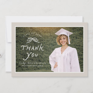 Remerciements Carte de remerciement de fin d'études avec superpo