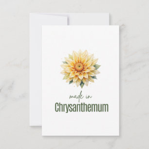 Remerciements Carte de remerciement de fleur de naissance de Chr