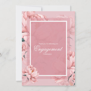Remerciements Carte de remerciement de fleur de pivoine florale 