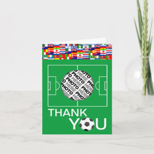 Remerciements Carte de remerciement de football Ajouter une phot
