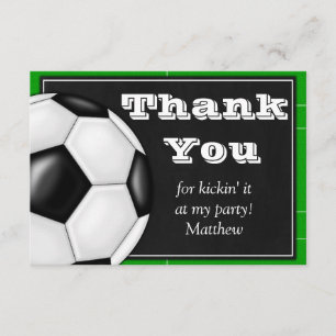 Remerciements Carte de remerciement de football pour joueurs de 