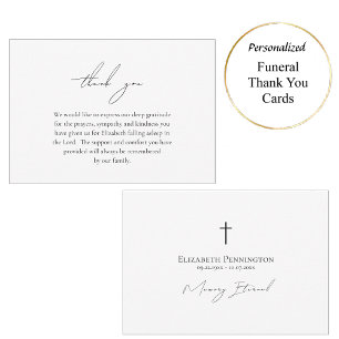 Remerciements Carte de remerciement de funérailles orthodoxe noi