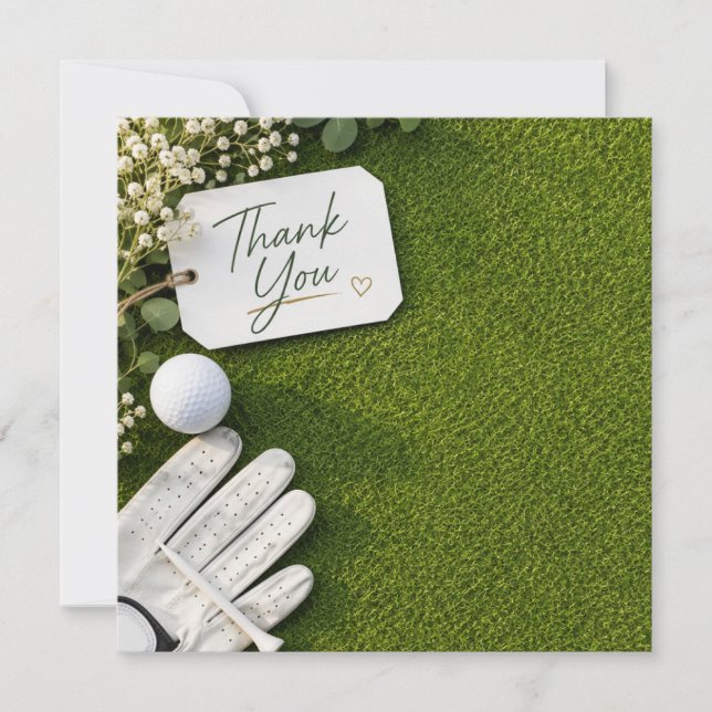 Remerciements Carte de remerciement de golf (Devant)