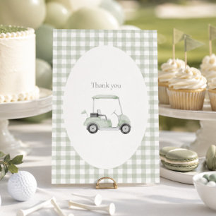 Remerciements Carte de remerciement de golf vert sauge
