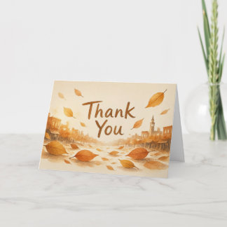 Remerciements Carte de remerciement de gratitude d'automne • Sin