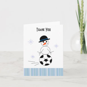 Remerciements Carte de remerciement de joueur de football bonhom