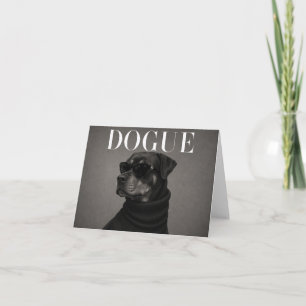 Remerciements Carte de remerciement de luxe pour chien Rottweile