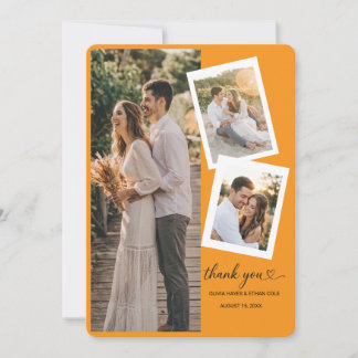 Remerciements Carte de remerciement de mariage 3 photos