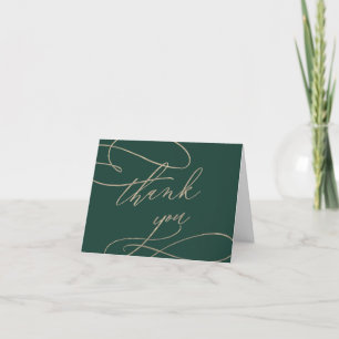 Remerciements Carte de remerciement de mariage à calligraphie ve