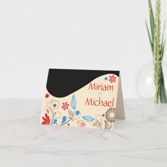 Remerciements Carte de remerciement de mariage à la main HAMSA (Devant)