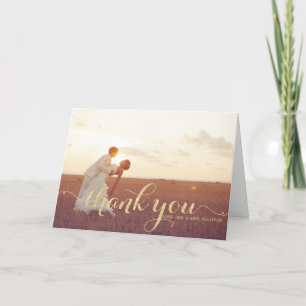 Remerciements Carte de remerciement de mariage à l'écriture pail