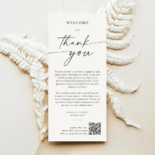 Remerciements Carte de remerciement de mariage à monogramme élég