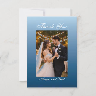 Remerciements Carte de remerciement de mariage à photo personnal