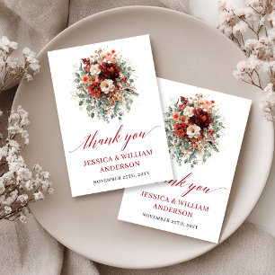 Remerciements Carte de remerciement de mariage au eucalyptus de