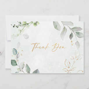 Remerciements Carte de remerciement de mariage au eucalyptus pai