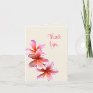 Remerciements Carte de remerciement de mariage aux plumerias ros