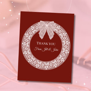 Remerciements Carte de remerciement de mariage avec couronne en