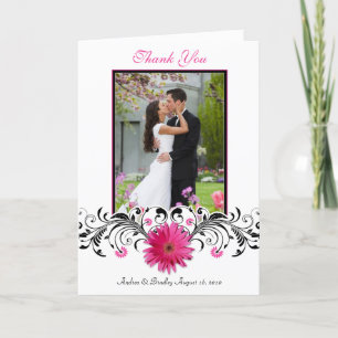 Remerciements Carte de remerciement de mariage avec photo de ger