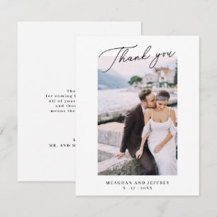 Remerciements Carte de remerciement de mariage avec photo pour c