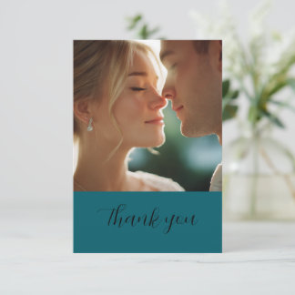 Remerciements Carte de remerciement de mariage avec photo sarcel
