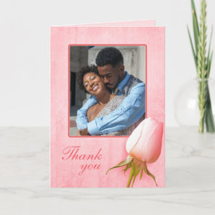 Remerciements Carte de remerciement de mariage avec un bouton de