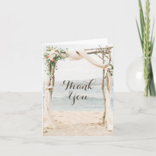 Remerciements Carte de remerciement de mariage Beach Arbor