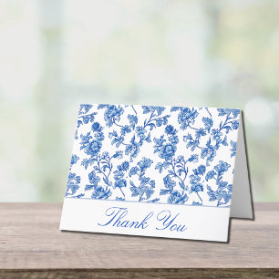 Remerciements Carte de remerciement de mariage bleu et blanc