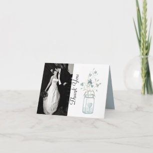 Remerciements Carte de remerciement de mariage Blue Bells dans u